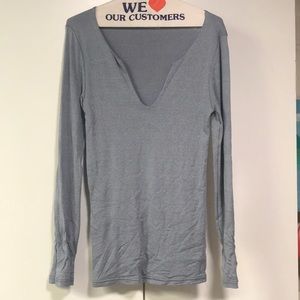 Long sleeve light blue sweater